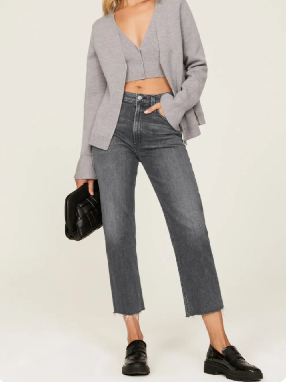 Citizens of Humanity Daphne Crop Stovepipe Jean Size 26 in Grey